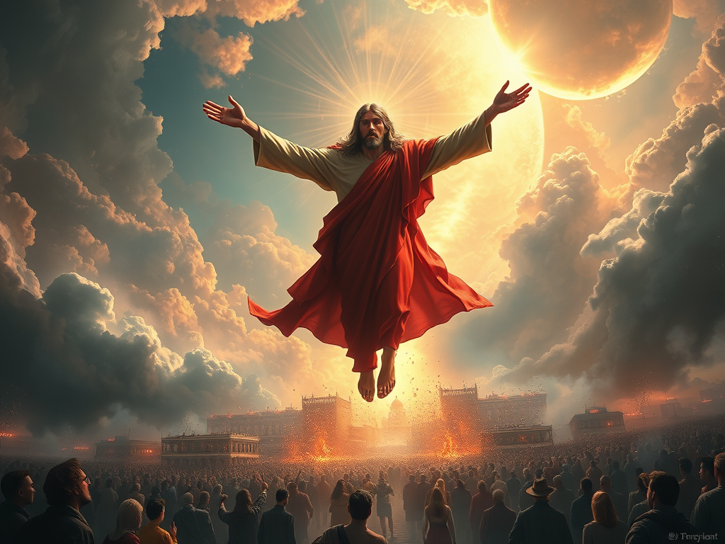 Return of the Beloved Christ with dreadful, horrific recompense, and piercing light.